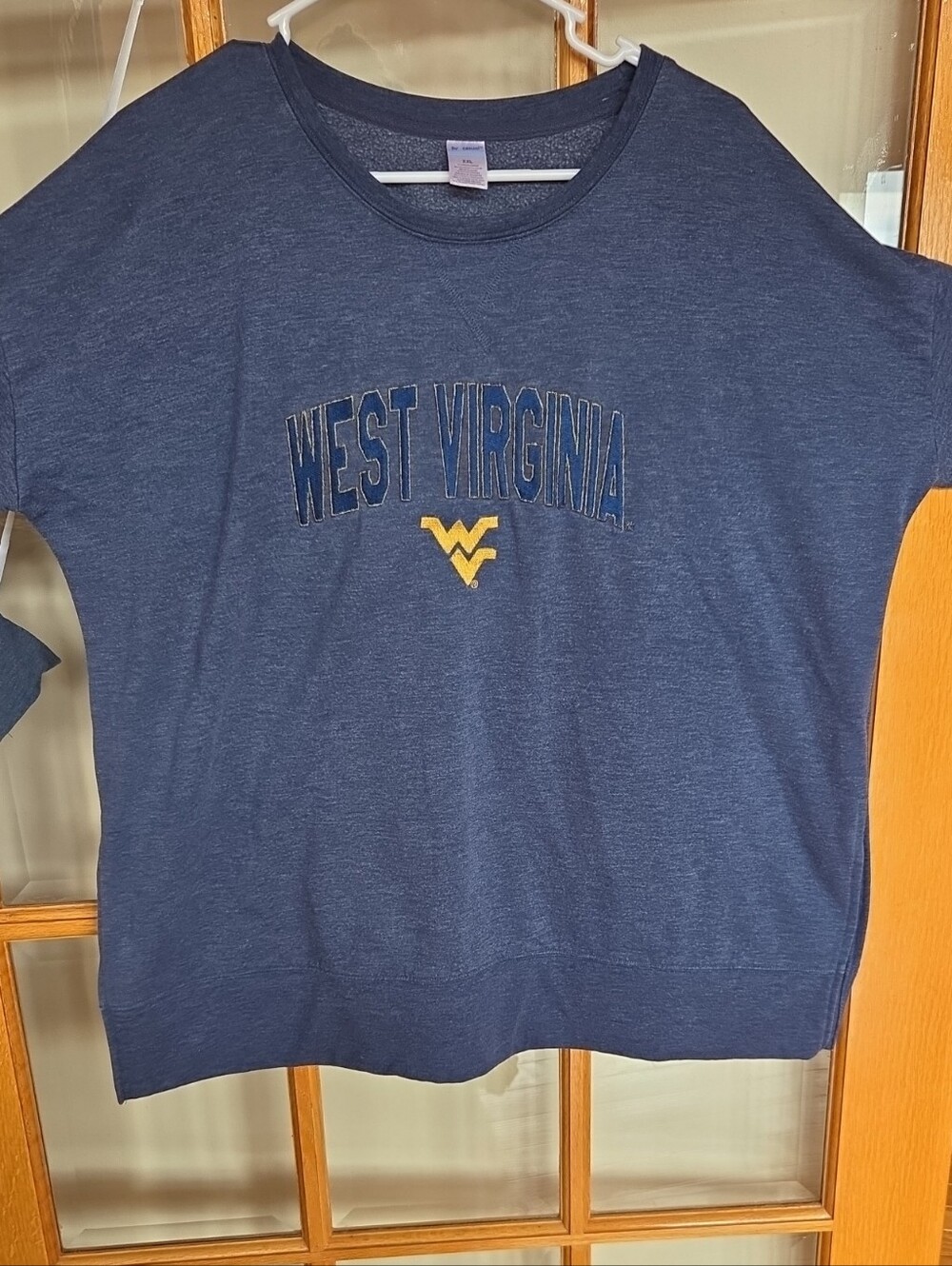 West Virginia Navy Blue Women's Sweater with Gold Logo
